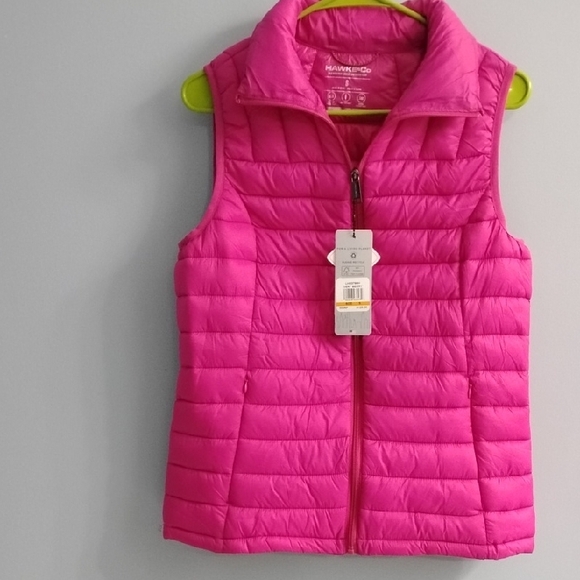 NWT ✨ Hawke & Co ✨ Gorgeous Women's Fuchsia Quilted Vest Size Small - Picture 5 of 6